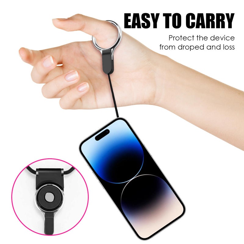 Chris.W 10Pcs Detachable Long Cell Phone Neck Lanyard, 18" Braided Neck Nylon Strap for Mobile Phone/Bus Card ID Card Badge Camera USB Flash Drive, Assorted Color - Image 3